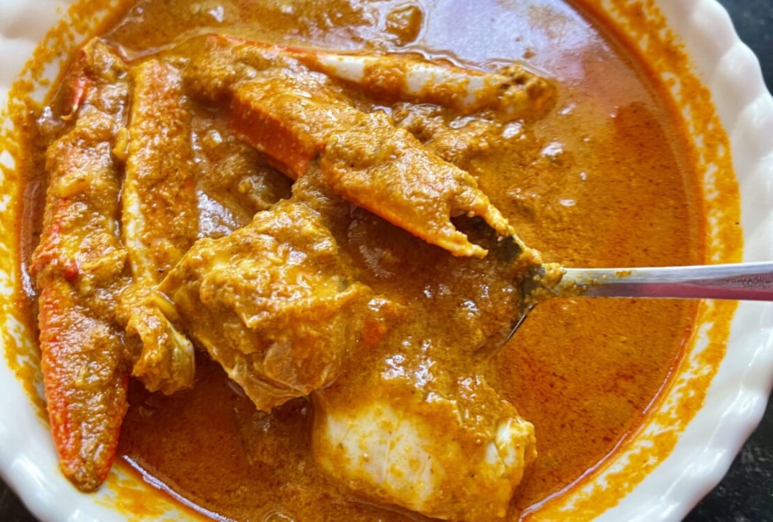 Goan Crab Xec Xec in a. bowl